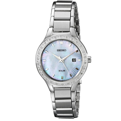 绚烂！精工Seiko SUT135镶钻太阳能石英女表