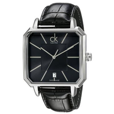 再降！Calvin Klein卡尔文克莱 K1U21107 真皮男表
