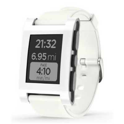 智能生活！Pebble SmartWatch智能穿戴手表（白色）