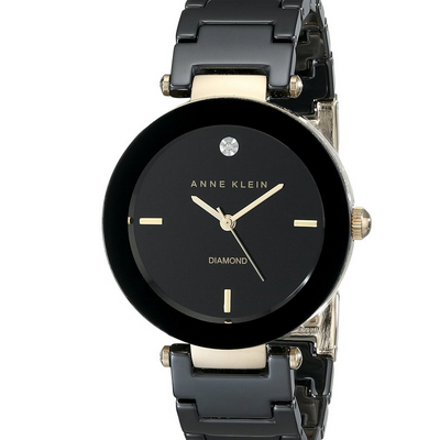码后好价！Anne Klein AK/1018BKBK 女士陶瓷手表