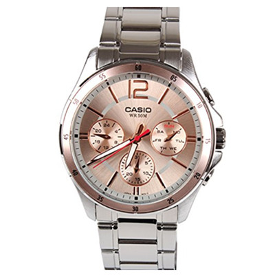 新低！CASIO卡西欧MTP指针系列石英男士手表MTP-1374D-9A