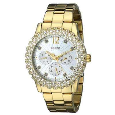 璀璨夺目！GUESS U0335L2水晶离子镀女表