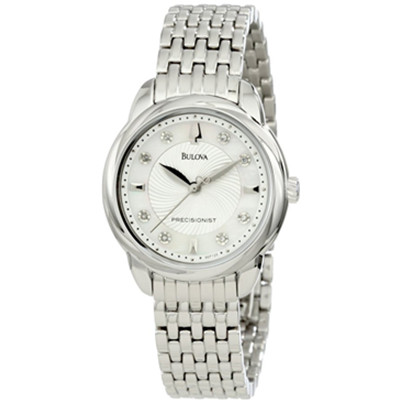 时尚优雅！Bulova 宝路华 96P125 珍珠母水晶手表