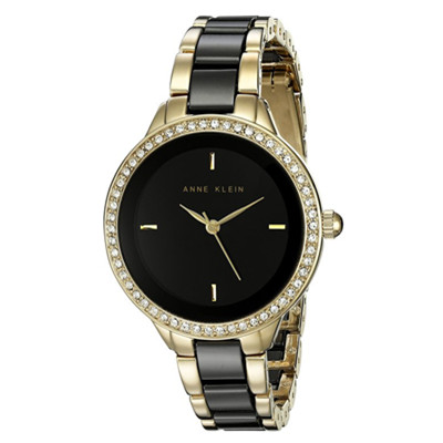 奢华闪耀！Anne Klein AK/1418BKGB女士石英手表