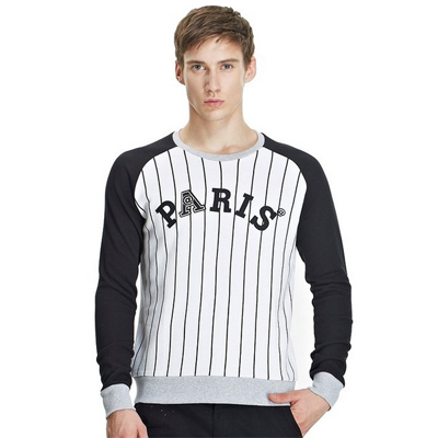 历史好价！GIORDANO佐丹奴男式条纹撞色套头卫衣