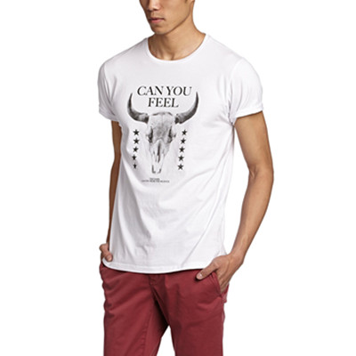 新低！5CM男式动物印花圆领T恤5CXTEBM2066