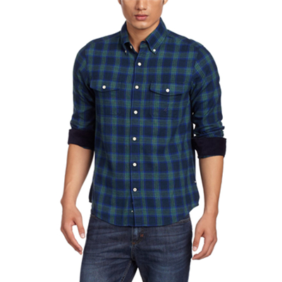 大牌好价！Nautica 诺帝卡 男式 长袖休闲衬衫 W34904