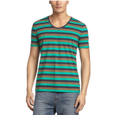 经典条纹！Esprit埃斯普利特男士短袖T恤QD3647F