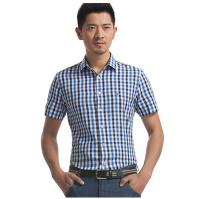 大牌好价！Seven 柒牌 男式 撞色短袖衬衫 106A30290