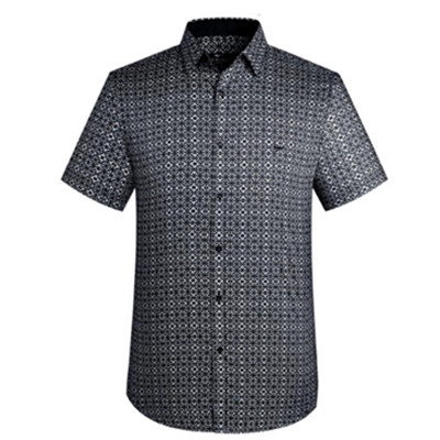 商务风格！七匹狼 男式 短袖衬衫 504738