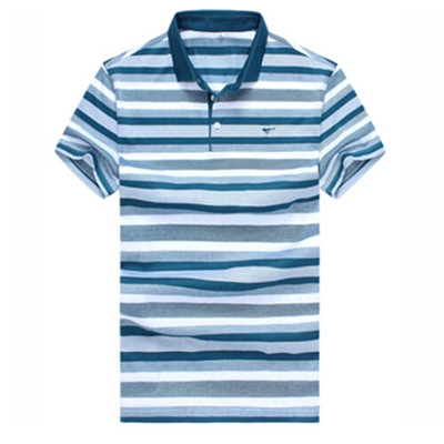 时尚好价！七匹狼 男式 短袖条纹POLO衫 602055