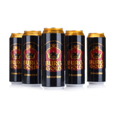 囤货好价！德国Burggold金城堡黑啤酒500ml*6听