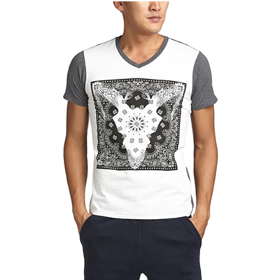 再降！5CM男式短袖针织休闲上衣5CXTEBM2069