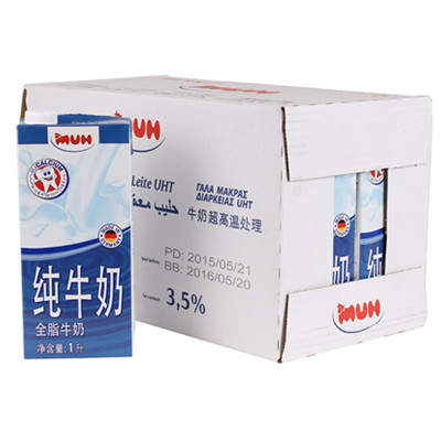 镇店之宝！MUH甘蒂牧场全脂牛奶1L*12(德国进口)