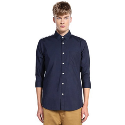 条纹印花！Trendiano 中袖拼接衬衫 3131012440660