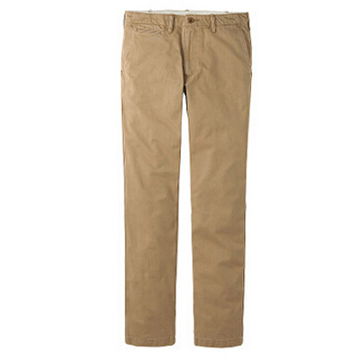 断码好价！UNIQLO/优衣库男士洗旧无褶直筒长裤