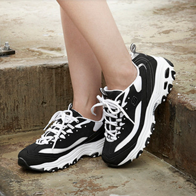 熊猫鞋！Skechers斯凯奇韩国明星同款黑白熊猫款男女运动鞋99999720