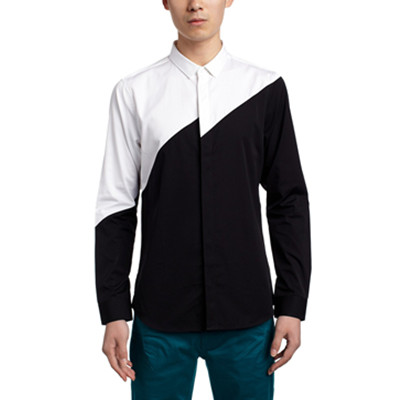 时尚拼接！i.t 5CM男式休闲衬衫5CXSTSM1059