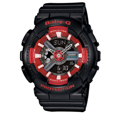 红与黑！卡西欧Casio BA110SN Baby-G时尚女表