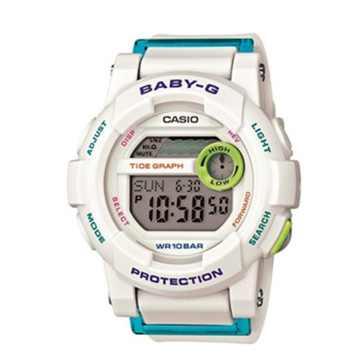 时尚白色！卡西欧Casio BGD180FB-7 大表盘女表