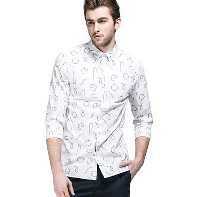 历史好价！JackJones杰克琼斯男式修身七分袖衬衫