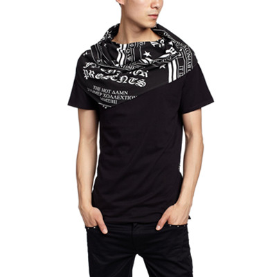 围巾领！i.t 5CM男式短袖针织休闲上衣5CXTEFM2076