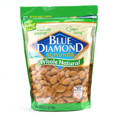 美味！Blue Diamond蓝钻石原味扁桃仁454g