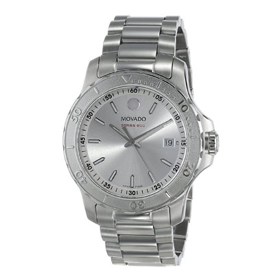 银色款！摩凡陀Movado 2600116 Series 800石英男表