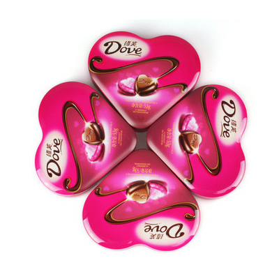 七夕礼物！德芙心印巧克力礼盒装53g*4