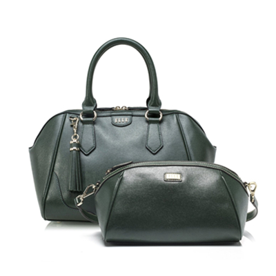 直降！ELLE 女式 时尚十字纹牛皮套装斜挎单肩包