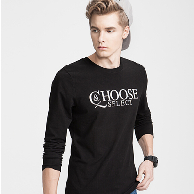 历史新低！A21男式圆领印花长袖T恤