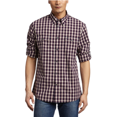 大牌降价！骆驼动感 男式 长袖休闲衬衫 13121053L025