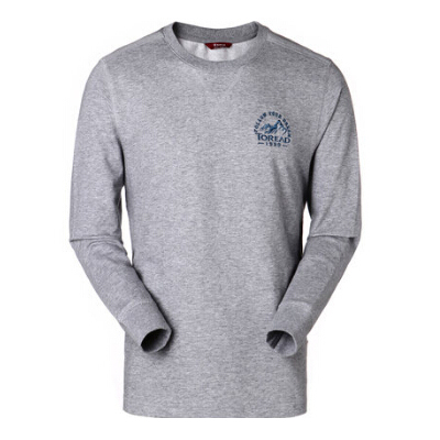 简约纯色！探路者男式休闲长袖套头卫衣