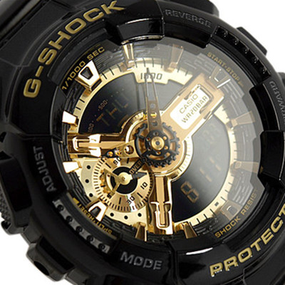 炫酷黑金！卡西欧G-SHOCK GA-110GB-1A 时尚运动男表