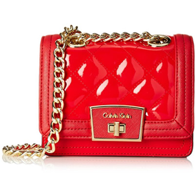 库存不多！Calvin Klein CK 4 BQ 美艳红色链表包
