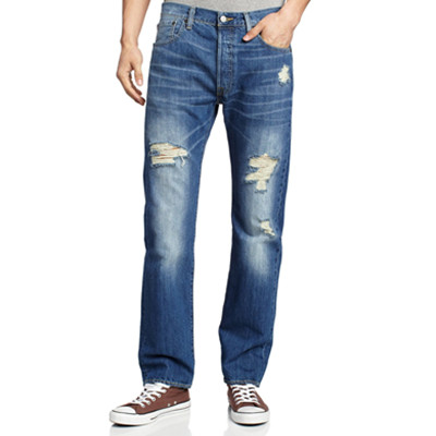 做旧风格！Levi's李维斯男式501标准直筒牛仔裤00501-2103
