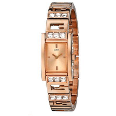 玫瑰金镶钻！GUESS U0200L1 G-Iconic奢华时尚女表