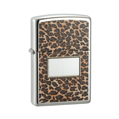 超低价！Zippo 打火机 火辣豹纹 镜面镀铬 射印 28047