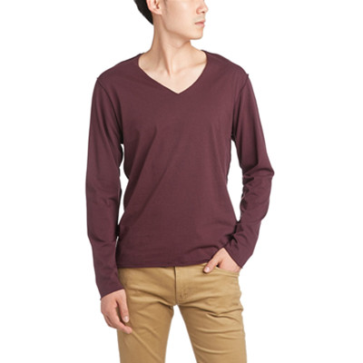 V领设计！izzue男式长袖T恤IZXLTJB2307