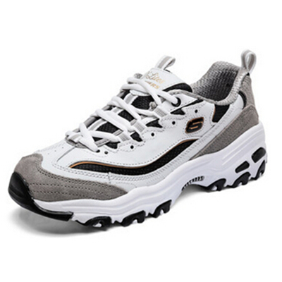 白金配色！Skechers斯凯奇熊猫款D&rsquo;lites男女运动鞋