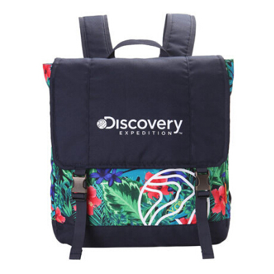 结实耐用！Discovery中性印花双肩背包12L