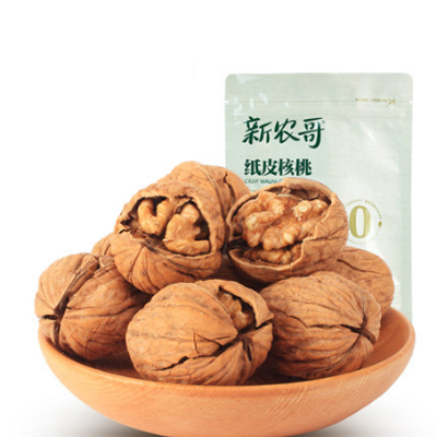 肉厚醇香！新农哥原味薄皮大核桃418g*2袋