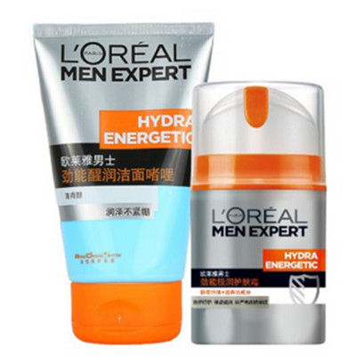 型男必备！巴黎欧莱雅 男士 劲能护肤套装