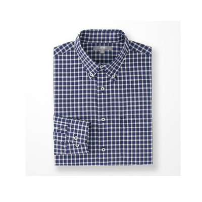 历史好价！UNIQLO优衣库男式优质长绒棉格子衬衫