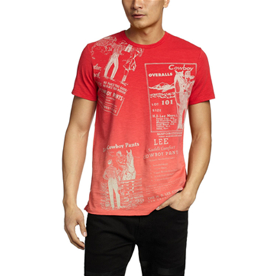 价格合适！Lee 101+系列 男式 短袖T恤 L14143Q39S94