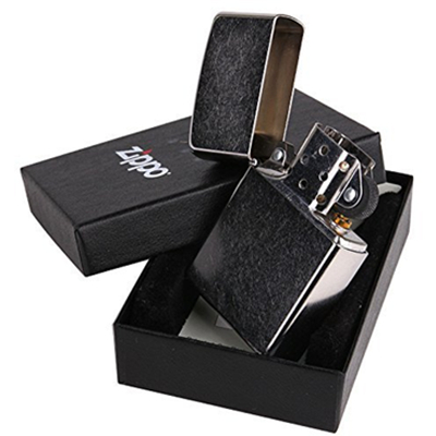 历史好价！Zippo 打火机 经典铬沙仿旧碎花 银色 207