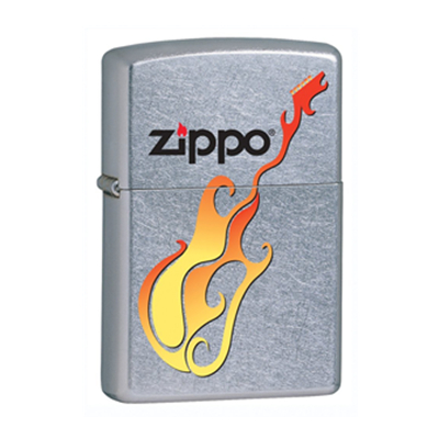 历史新低！Zippo 打火机 火热吉他 花砂镀铬 彩印 24805