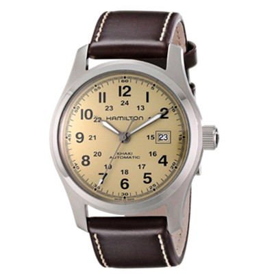复古经典！Hamilton H70555523 卡其野战自动机械男表
