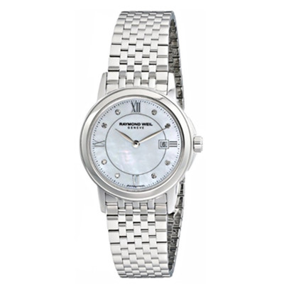钻石镶嵌！Raymond Weil 5966-ST-00995 石英女表
