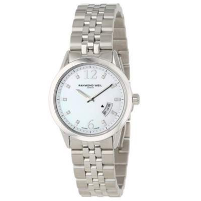 珍珠表盘！Raymond Weil 5670-ST-05985自由骑士女表